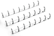 Plantex Wall Hooks for Hanging Cloth/Stainless Steel Towel Hangers/Bathroom Robe Hooks/Door Hangers/Wall Hook Rack/Hook Rail for Hanging Keys - 8 Hooks (Pack of 3, Chrome)