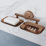 Plantex Galaxy 304 Grade Stainless Steel Rectangular Double Soap Holder for Bathroom/Soap Stand/Soap Holder/Soap Storage/Bathroom Accessories – (PVD Rose Gold)
