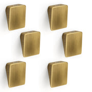 Plantex Knobs for Drawers/Square Drawer Knobs for Cabinets/Pull-Push Knobs for Kitchen/Bedroom Drawer - Pack of 6 (SH-331, Brass Antique)
