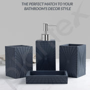 Plantex Polyresin  Bathroom Accessories Set Soap Dispenser/Toothbrush Holder/Tumbler Holder/Soap Dish - 4 Piece(924)