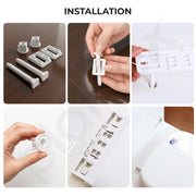 Plantex Toilet Seat Cover Hinges/Plastic Screw Kit for Toilet Seat Cover Repair/Fixing Kit for EWC Models/Plastic Seat Cover Fixtures - (White)