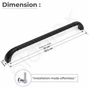 Plantex Cabinet Handle/224mm Handle for Wardrobe/Kitchen Handle/Pull-Push Handle for Home/Office - Pack of 1 (Black)