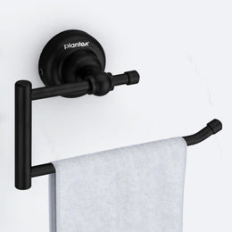 Plantex 304 Grade Stainless Steel Towel Hanger for Bathroom/Napkin Hanger for Kitchen/Towel Ring/Bathroom Accessories - Skyllo (Black)