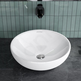 Plantex Platinum Ceramic Table Top Wash Basin/small Basin for Bathroom with 10 Years Glaze Warranty by Plantex (15.5 x 15.5 x 5 Inch - White)