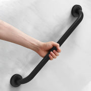 Plantex 24 Inch Stainless Steel Grab Bar for Toilet/Safety Support for Senior Citizens/Secure Bathroom Handrail/Bathroom Accessories (Black)