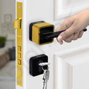 Plantex Door Lock for Home/Main Door Lock Set with 3 Computerized Key/Mortise Locks for Door with Brass Lockbody & Cylinder (SM036, Gold & Black)