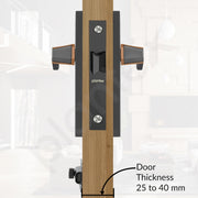 Plantex Heavy Duty Door Lock ÃƒÂ¢Ã¢â€šÂ¬Ã¢â‚¬Å“ Bathroom Door Lock/Mortise 8inch Keyless Plate Handle Set for Home/Bathroom/Store Room/Balcony/Office with Baby Latch (8126, Grey & PVD Choco)