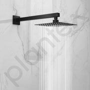 Plantex 14-Inch Shower Arm for Overhead Shower/Stainless Steel Shower Pipe/Wall Mount Bathroom Fitting with Ã‚Â½-Inch Thread - Pack of 1 (Black)