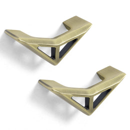Plantex Drawer Knob/Triangle Knobs for Drawer/Handle/Pull-Push Knobs for Kitchen/Bedroom Drawer - Pack of 2 (Brass Antique)