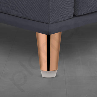 Plantex 4 Inch Sofa Legs for Bed Furniture/Sofa Legs for Table/Sofa Support Legs with Rubber Grip (Rose Gold, 6 Pcs)