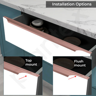 Plantex Profile Handle for Kitchen Cabinet/30 Inch Alluminium Drawer Profile Handle/Wardrobe Pull Handle for Home/Office/Hotel - Pack of 2 (Rose Gold)