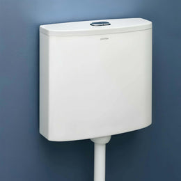 Plantex Dual Cistern Flush Tank/Polypropylene Flush Tank for Toilet with 10 Ltr Water Capacity/Western Toilet Flush Tank - Pack of 1 (White)