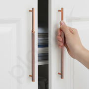 Plantex Stainless Steel & Aluminium Cabinet Handle/288mm Wardrobe Handle for Home/Cupboard Door Pull-Push Handles for Office - Pack of 2 (Rose Gold)