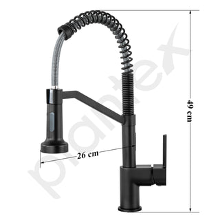 Plantex Pure Brass Kitchen Taps for Home/Mixer Tap for Bathroom/Sink tap for Basin/Kitchen Mixer Tap Hot and Cold-(8986-black)