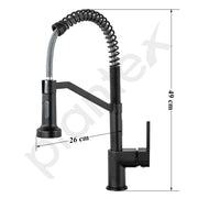 Plantex Pure Brass Kitchen Taps for Home/Mixer Tap for Bathroom/Sink tap for Basin/Kitchen Mixer Tap Hot and Cold-(8986-black)