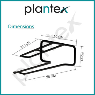 Plantex Multi-Functional Self Adhesive Toilet Paper Roll Holder/Toilet Roll Holder for Bathroom Accessories - Pack of 2 (Black-Wall Mount)