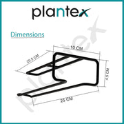 Plantex Multi-Functional Self Adhesive Toilet Paper Roll Holder/Toilet Roll Holder for Bathroom Accessories - Pack of 2 (Black-Wall Mount)