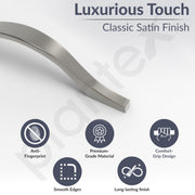 Plantex Cabinet Handle/128mm Handle for Drawer/Wardrobe/Kitchen Handle/Pull-Push Handle for Home/Office - Pack of 1 (Satin)