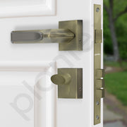 Plantex Premium Door Lock with 3 Years of Warranty/Main Door Lock for Home/Mortise Lock for Door - Main Door Lock Set (7082 - Brass Antique/Satin Black Matt)