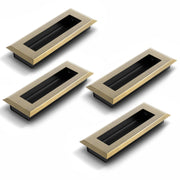 Plantex Sliding Door Handle/Concealed Handle for Sliding Door/96mm Concealed Handle for Wardrobe/Kitchen Cabinet - Pack of 4 (Brass Antique)