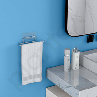 Plantex Self Adhesive Stainless Steel Towel Holder/Towel Hanger/Towel Ring for Bathroom/Bathroom Accessories - Pack of 3 (Chrome)