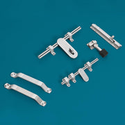 Plantex Stainless Steel Door Kit for Single Door/Door Hardware/Door Accessories (10 inch Al-Drop,8 inch Latch, 8 inch 2 Handles,7 inch Tower Bolt and 4 inch Door Stopper) - (DK-04-Combi)