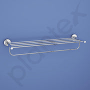 Plantex Smero Pure Brass 24 inch Towel Rack for Bathroom/Towel Stand/Hanger/Towel Holder/Towel Bar/Bathroom Accessories - Circle (Chrome)