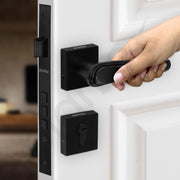 Plantex Main Door Lock/Mortise Lock for Doors - Robust Door Handle for Home with Brass Locks Body & Cylinder (PT-014, Black)