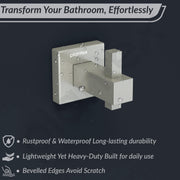 Plantex Stainless Steel Robe Hook for Hanging Clothes/Robe Hooks for Bathroom/Cloth-Towel Hanger/Bathroom Accessories - Satin (Aqua)