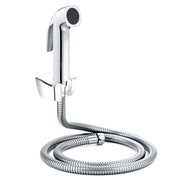 Plantex Jet Spray for Toilet/ABS Health Faucet with 1 Meter Shower Hose Pipe and Wall Hook/Health Faucet Set for Bathroom/Hand Gun for Toilet - (Chrome)