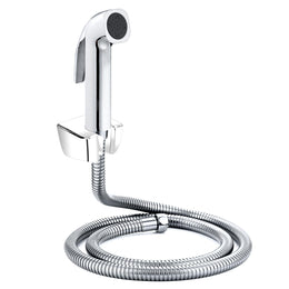 Plantex Jet Spray for Toilet/ABS Health Faucet with 1 Meter Shower Hose Pipe and Wall Hook/Health Faucet Set for Bathroom/Hand Gun for Toilet - (Chrome)