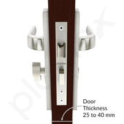 Plantex Heavy-Duty Door Lock Set - Main Door Lock Handle Set/ 6-Lever Lock Mechanism with 3 Years of Warranty/Mortise Lock with 3 Keys, Brass Lock Body & Cylinder (8107 - Matt)