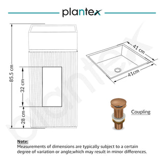 Plantex Acrylic Resin & Quartz Pedestal Basin for Bathroom/One Piece Pedestal Free Standing Square Wash Basin for living Room/Hotel (Blue & White)