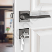 Plantex Main Door Lock/Mortise Lock for Door with 3 Years of Warranty - Robust Door Lock for Home with Brass Lock Body & Cylinder (Satin Black & Matt Finish)