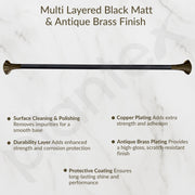 Plantex Smero Pure Brass Towel Hanger for Bathroom/Single Towel Rod/Towel Bar/Bathroom Accessories - Contrive (24 Inch-Rich Antique)