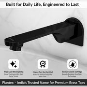 Plantex Pure Brass Bath Tub Spout/Single Lever Spout/High Flow Tap for Bathroom/Kitchen  â€“ (Black)