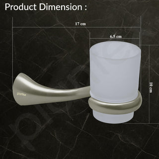 Plantex Smero Pure Brass Tooth Brush Holder/Tumbler Holder/Toothpaste Holder/Bathroom Accessories - Effect (Satin Matt)