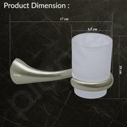 Plantex Smero Pure Brass Tooth Brush Holder/Tumbler Holder/Toothpaste Holder/Bathroom Accessories - Effect (Satin Matt)