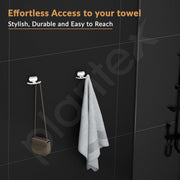 Plantex Robe Hook for Bathroom/304 Grade Stainless Steel Cloth Hanging Hook/Bath Towel Hook/Bathroom Accessories - Pack of 1 (Delta - 2805, Chrome)