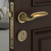 Plantex Mortise Door Lock/Main Door Handle Lock Set/Door lock for Home with Brass Lock Body & Cylinder - 3 Years of Warranty (7134, Brass Antique & PVD Gold)