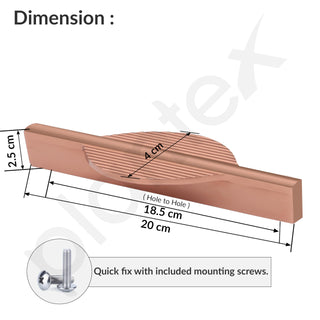Plantex Cabinet Handle/160mm Handle for Cabinet/Door Pull-Push Handle for Home/Office/Hotel - Pack of 1 (Rose Gold)