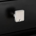 Plantex Knobs for Drawers/Drawer Knobs/Square Knob for Cabinets/Pull-Push Knob for Kitchen/Bedroom/Drawer - Pack of 1 (Satin Steel & Chrome)