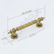Plantex Door Handle for Main Door/Pure Brass Door Handle/12 inch Pull-Push Handle for Home/Office/Hotel - Pack of 1 (Brass Antique) - 3 Years Warranty