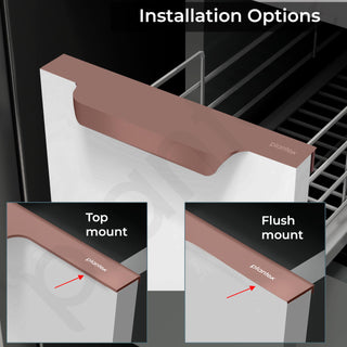 Plantex Profile Handle for Kitchen Cabinet/6 Inch Alluminium Drawer Profile Handle/Wardrobe Pull Handle for Home/Office/Hotel - Pack of 2 (Rose Gold)