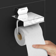 Plantex Toilet Paper Holder for Bathroom/304 Grade Stainless Steel Tissue Paper Roll Holder/Bathroom Accessories - Pack of 1 (Delta - 2809, Chrome)