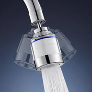 Plantex Tap Water Filter for Kitchen & Bathroom Faucet/Faucet Mounted Water Filter with Replaceable Cartridge/ABS Plastic Compact Tap Filter for Home - Chrome & White