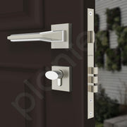 Plantex Triple Security Door Lock for Home/Main Door Lock Set with 3 Years of Warranty/Mortise Lock for Door with Brass Lock Body & Cylinder(Satin White & Chrome Finish)