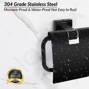 Plantex 304 Grade Stainless Toilet Paper Holder/Toilet Roll Holder/Bathroom Toilet Paper Holder/Bathroom Accessories - Splash (Black)