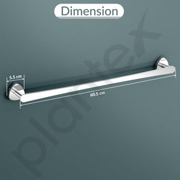 Plantex  J4 Stainless Steel Towel Holder in Bathroom/Cloth Hanger for Bathroom/24 Inch Single Towel Rod/Bathroom Accessories (Chrome Finish) Angel