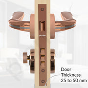 Plantex Heavy Duty Door Lock - Main Door Lock Set with 3 Keys/Mortise Door Lock for Home/Office/Hotel (7077 - PVD Choco & Satin Black Matt)